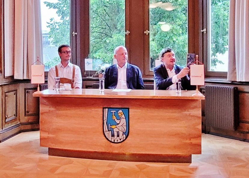 Projektleiter Mag. Franz Schaffer, Bgm. Hermann Trinker und Andreas Salcher