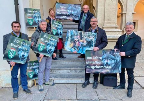 Markus Strasser, Obmannstellvertreter GR Karl Heinz Egger, Andrea Pirker, Obmann des Agrar- & Umweltclubs Ök.-Rat Matthias Kranz, GR Michael Puster, Landtagsabgeordneter Hubert Lang