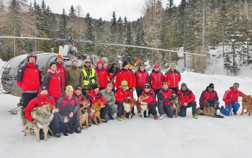 Flugstunden für die Lawinenhunde