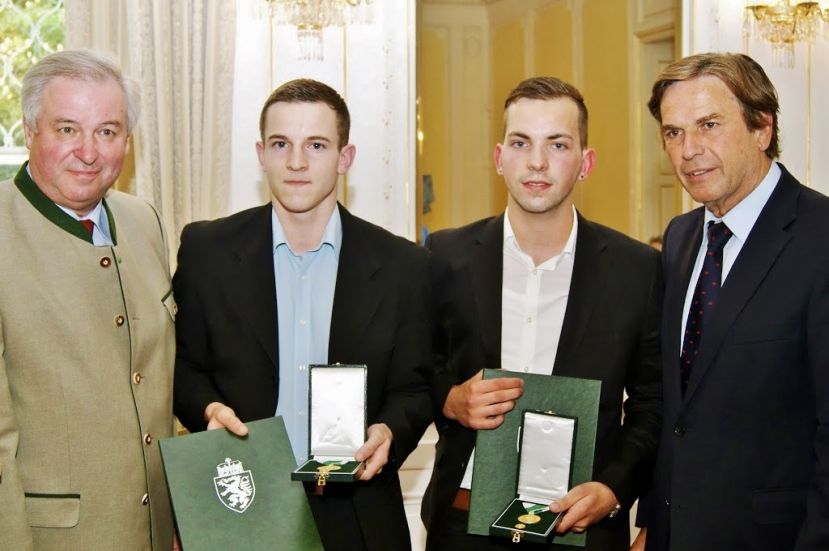 Hermann Schützenhöfer, Manuel Brugger, Thomas Schröcker und Franz Voves