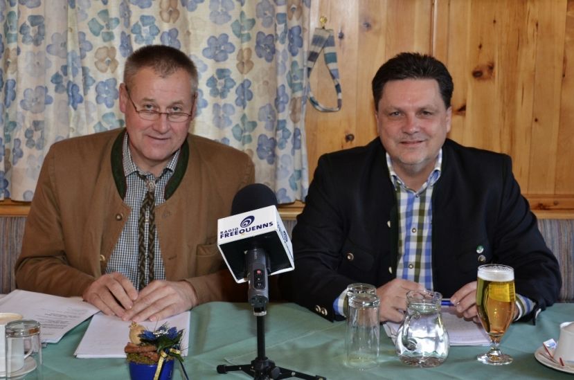 Die Landtagsabgeordneten Karl Lackner und Ewald Persch