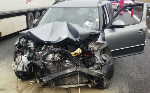 Verkehrsunfall auf der A9 bei Trieben