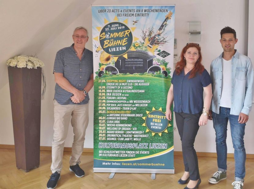 Hartwig Strobl (Stadtmarketing), Andrea Heinrich (Kulturreferentin) und Stefan Wasmer (Vizebürgermeister)
