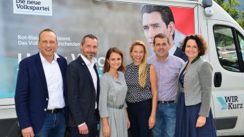 Bogner-Strauß zu Besuch im Bezirk