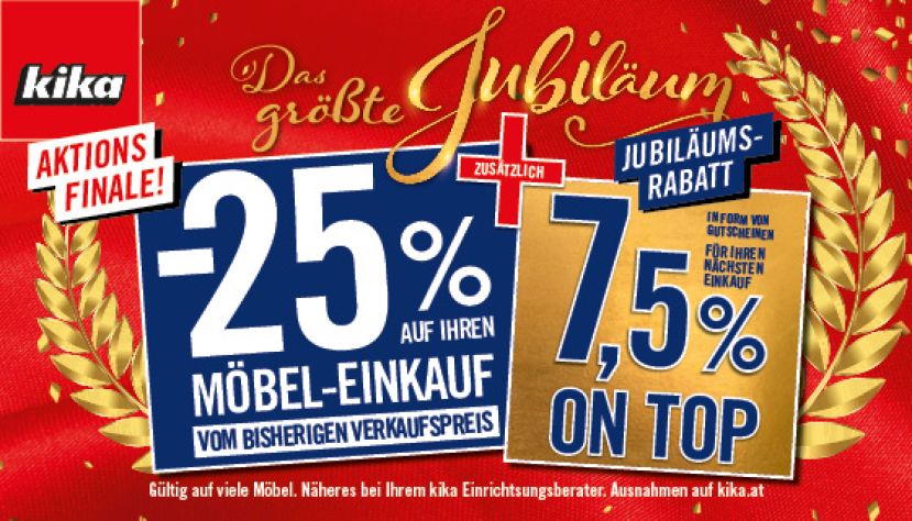 Das größte Jubiläum aller Zeiten jetzt bei kika Liezen!