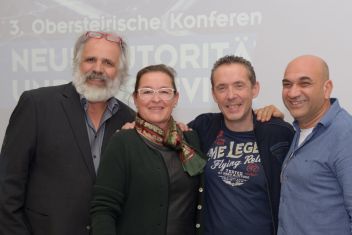v.l.: Philip Streit, Gertrude Rieger, Frank van Holen und Idan Amiel 