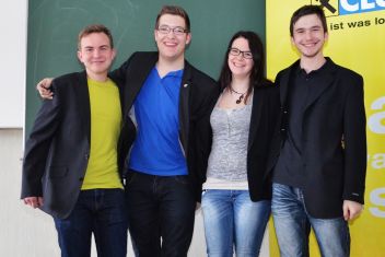 Kelly Dirninger, Sebastian Emmer, Andreas Funkl und Michael Kitzmüller