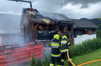 Scheunenbrand in Altaussee