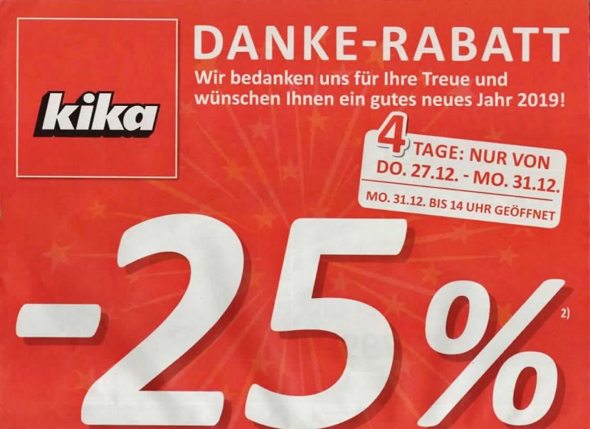 kika schont das Budget nach Weihnachten