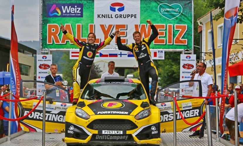 Podiumsplatz bei der Rallye Weiz