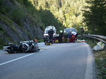 Motorradunfall auf der L714