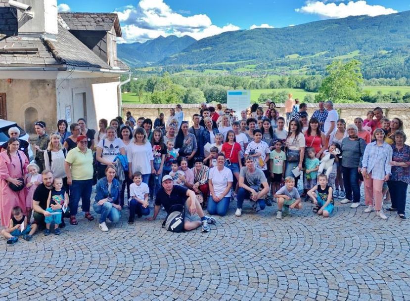 Treffen ukrainischer Schutzsuchender