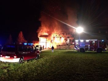 Großbrand in Hall bei Admont