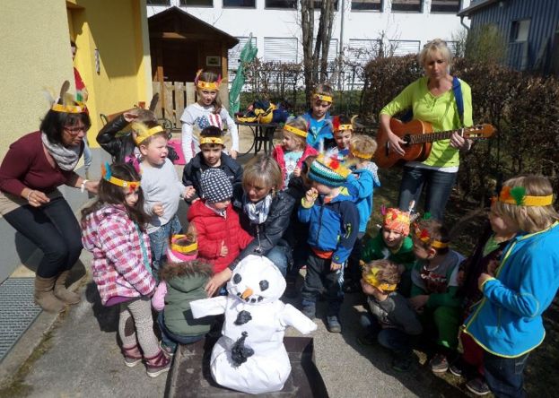 Flambierter Schneemann