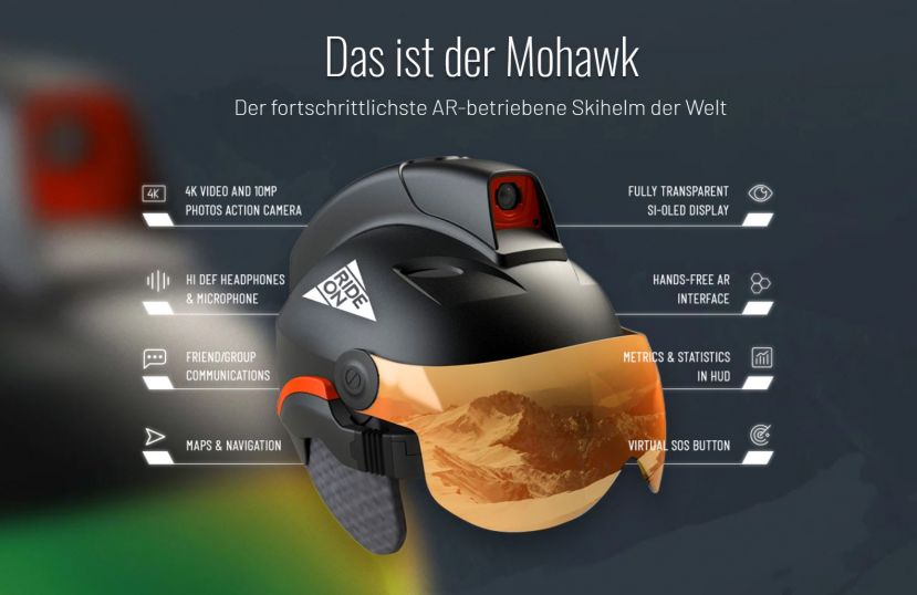 Erster Ski- und Snowboardhelm mit Augmented Reality