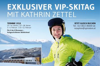 Skifahren mit einer Weltmeisterin