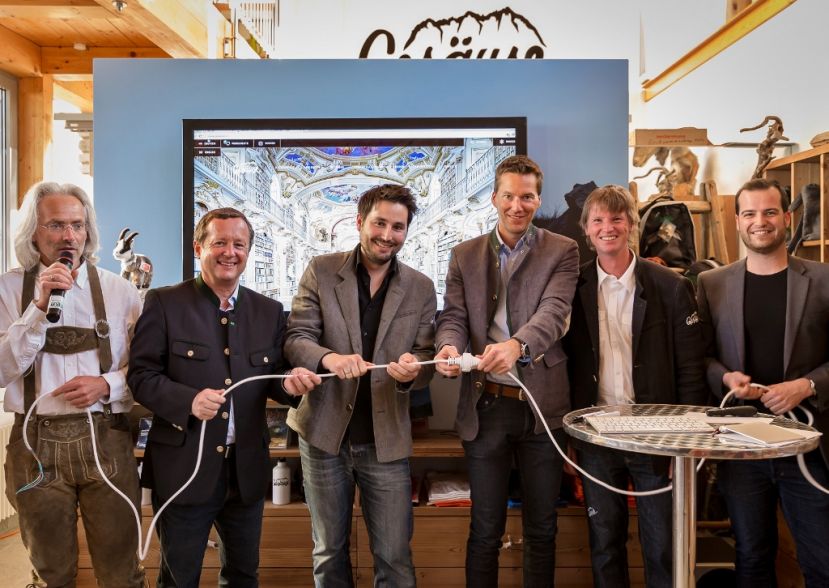 Live-Freischalten der neuen Website durch Andreas Hollinger (NP Gesäuse), Erich Neuhold (Steiermark Tourismus), Mag. David Osebik (TVB Gesäuse), Hofrat Mag. Ingo List (Land Steiermark), Günter Planitzer (TVB Gesäuse), Johannes Terler, M.A.