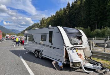 Unfall auf der A9 bei Gaishorn
