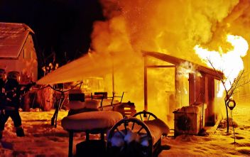 Nächtlicher Brandeinsatz in Mooslandl