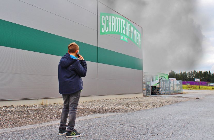 Brandereignis bei der Firma Schrottshammer