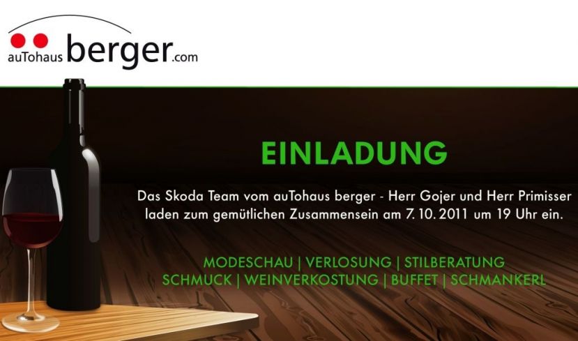 Einladung ins Autohaus Berger