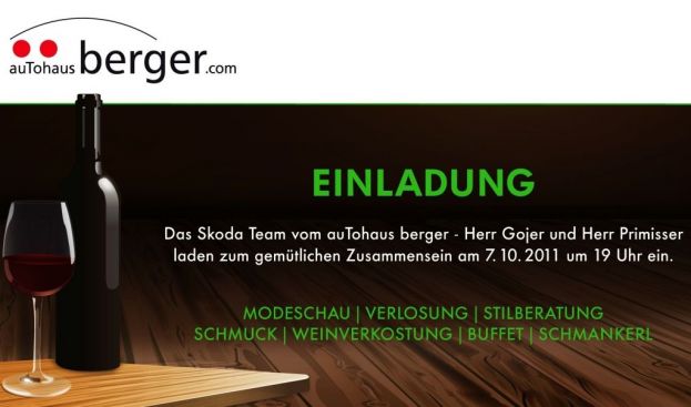Einladung ins Autohaus Berger