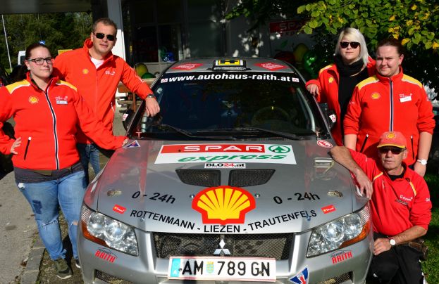 Shell Team Rottenmann mit Rallyecar Kienbacher