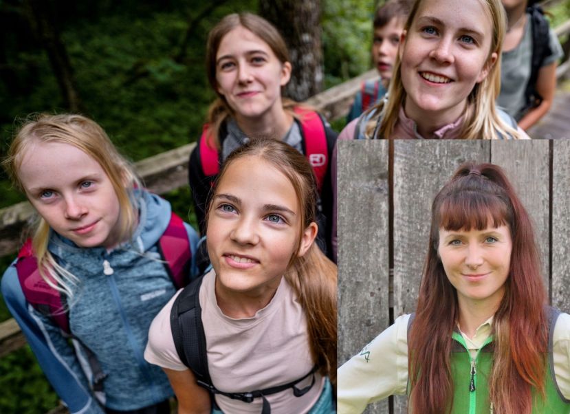 Rechts: Franziska Maier - Leiterin des Nationalpark-Partnerschulen-Projekts