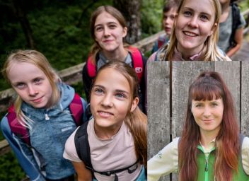 Rechts: Franziska Maier - Leiterin des Nationalpark-Partnerschulen-Projekts