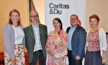 Regionalkoordinatorin der Caritas Tamara Kaltenegger, Regionalkoordinator der Diözese Martin Weirer, Katholisches Bildungswerk Florian Krizaj und Pastoralreferentin Barbara Kabas