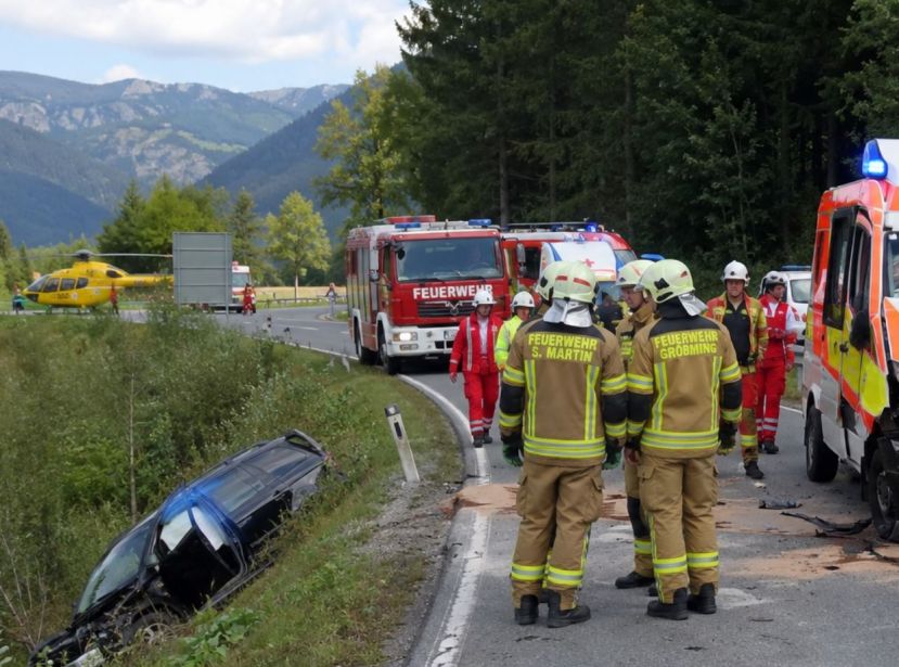 Fünf Verletzte bei Kollision mit Rettungsfahrzeug