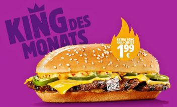 Burger des Monats Juni, scharf wie Feuer um € 1,99