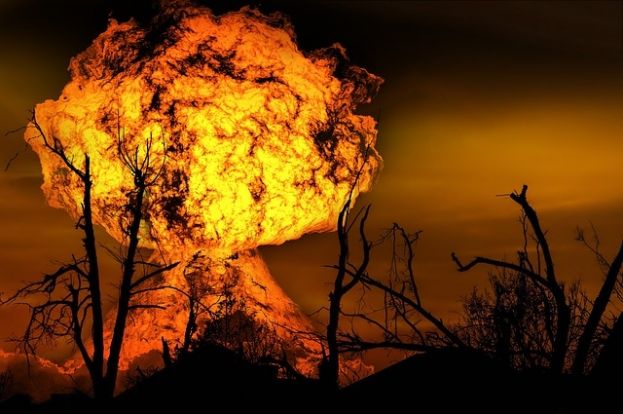Explosion in einer Werkstatt
