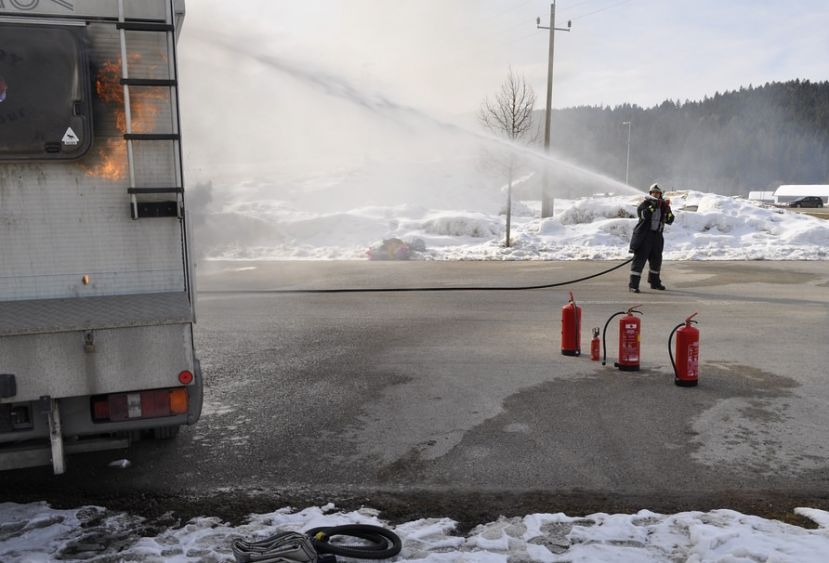 Wohnmobilbrand in Bad Mitterndorf
