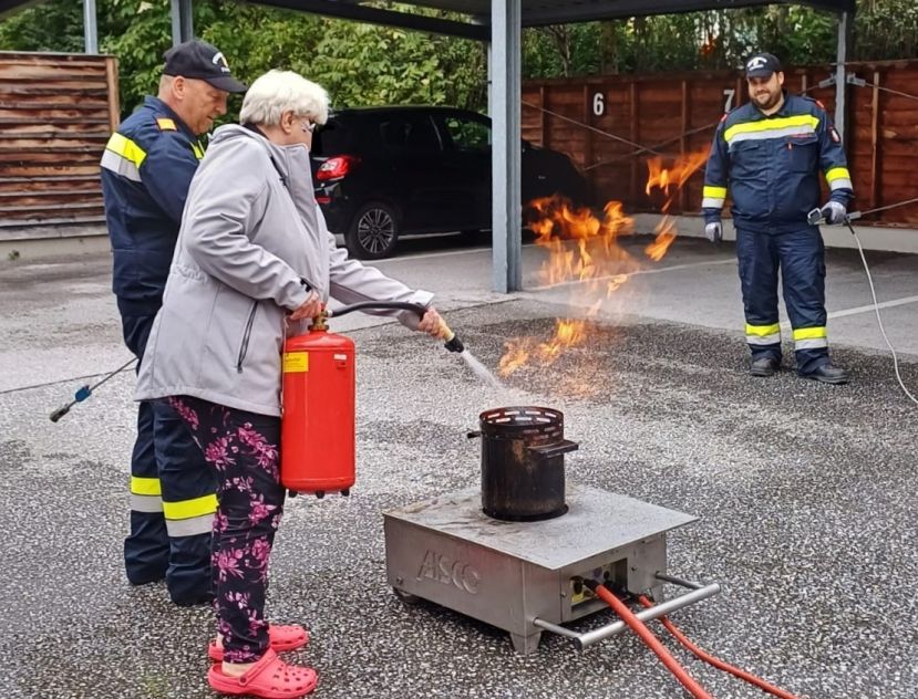 Brandbekämpfung in der Entstehung