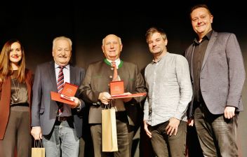 LAbg. Michaela Grubesa, Bgm. a.D. Johann Egger, Bgm. a.D. Otto Marl, LAbg. &amp; Stv. LGF Wolfgang Moitzi und Regionalvorsitzender NAbg. Mario Lindner