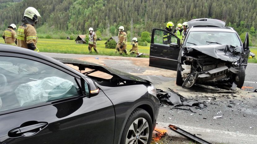 Verkehrsunfall auf der B320 bei Haus