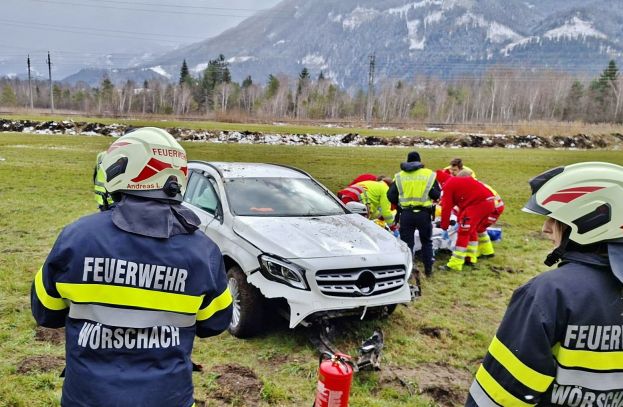 Schwerer Unfall auf der B-320 bei Wörschach