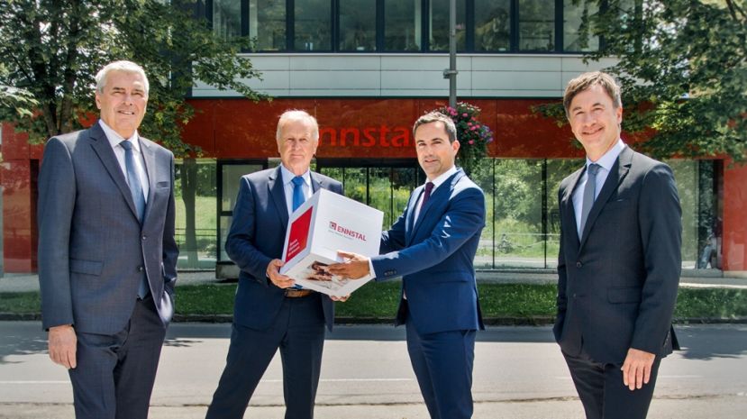 Staffelübergabe: v.l. Wolfram Sacherer, Alois Oberegger, Alexander Reiter und Alexander Daum.