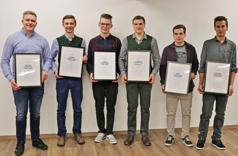Damjan Boskovic, Jakob Greimel, Mario Briendl, Andreas Sölkner, Nico Winter und Bastian Dürnberger