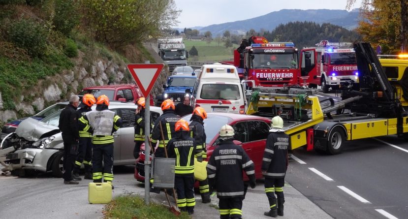 Verkehrsunfall auf der B320 bei Gröbming