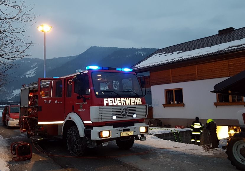 Kellerbrand im Zentrum von Trieben