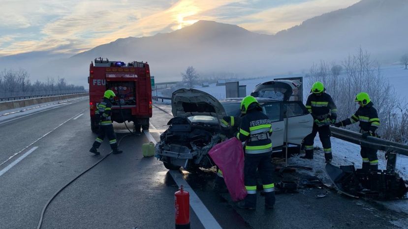Verkehrsunfall auf der A9 bei Rottenmann