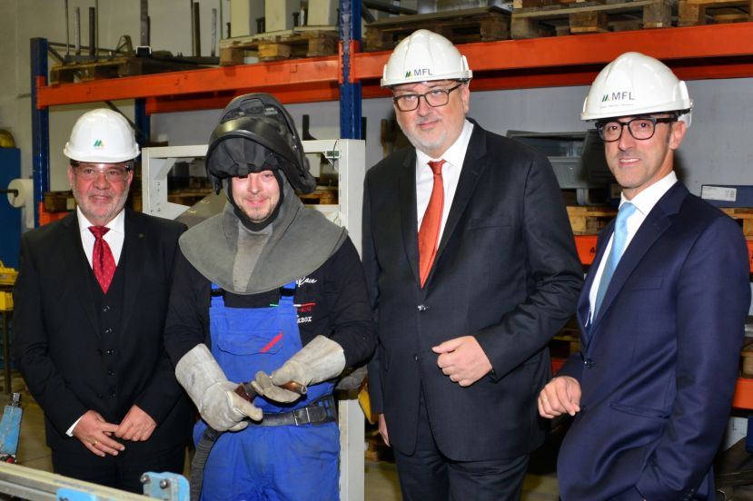GF Wolfgang Haindl, Andreas Thurner, ÖBB Generaldirektor Andreas Matthä und MFL-Geschäftsführer Herbert Decker