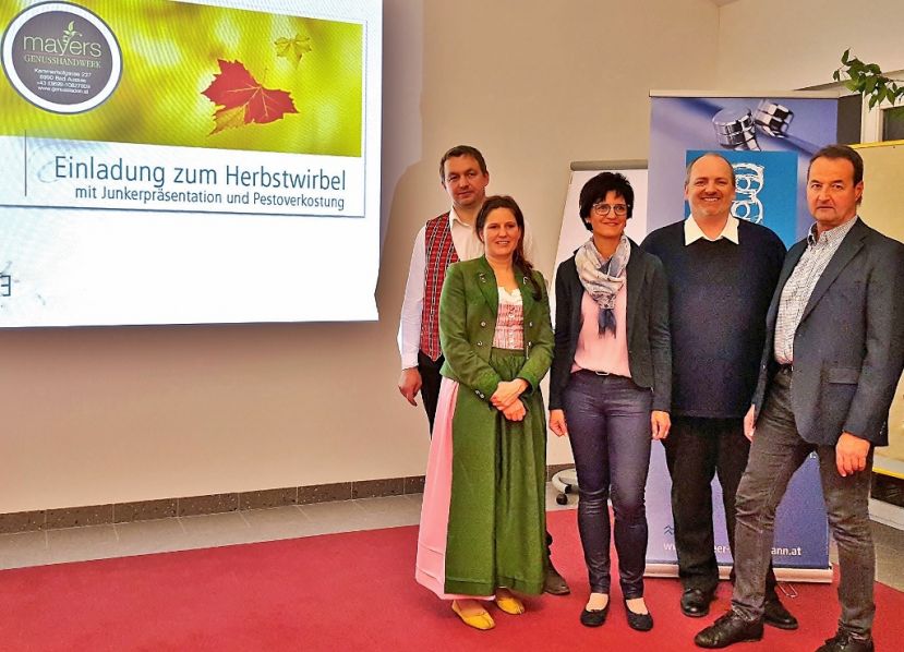 Manfred und Christina Mayer, Johanna Köberl, Chlodwig Haslebner und Günter Erhart.