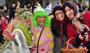 Maskengaudi auf Skiern in Selzthal