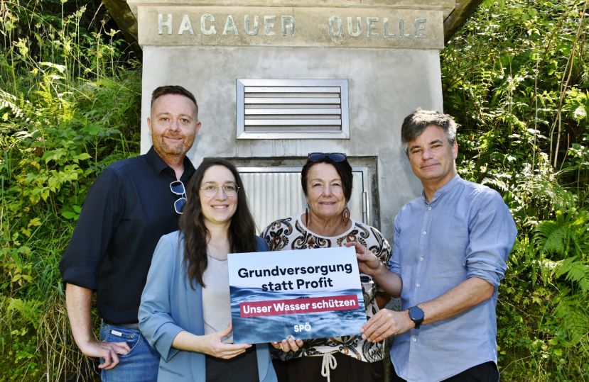 NAbg. Mario Lindner, NAbg. Julia Herr, Bgm. Andrea Freisinger und NAbg. Wolfgang Moitzi