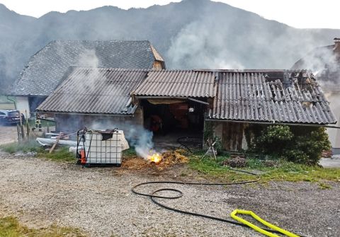 Brand einer Hütte in Treglwang