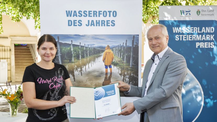 Iris Bloder und Landesrat Hans Seitinger