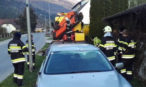 Unfall im Ortsgebiet von Trieben